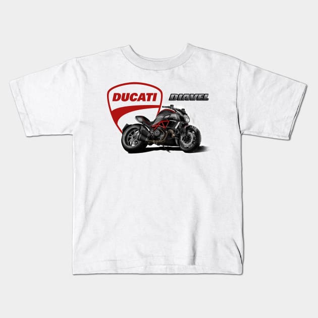 Ducati diavel Kids T-Shirt by Niken12